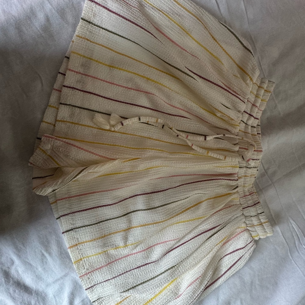 Striped Cream Women's Shorts